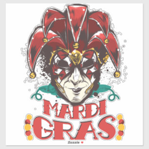 Mardi Gras 2022 Venezianische Maske Aufkleber