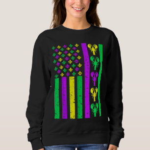 Mardi Gras 2023 Crawfish-Outfit für Kinder Mädchen Sweatshirt