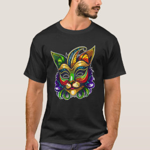 Mardi Gras 2023 Karneval Bunt Lachende Katzenma T-Shirt