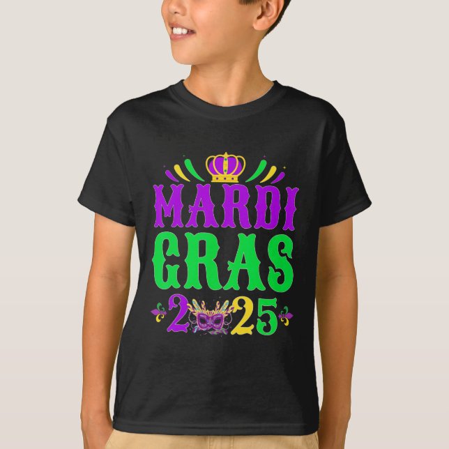 Mardi Gras 2025 Jester Costume Mardi Gras Family C T-Shirt (Vorderseite)