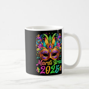 Mardi Gras 2025 Maskenfedern Mardi Gras Familienko Kaffeetasse