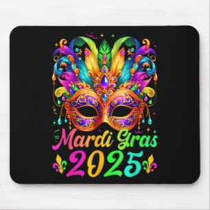 Mardi Gras 2025 Maskenfedern Mardi Gras Familienko Mousepad