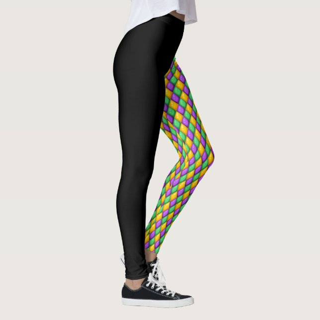 Mardi Gras 3 Diamants Pop Leggings mode (Droite)