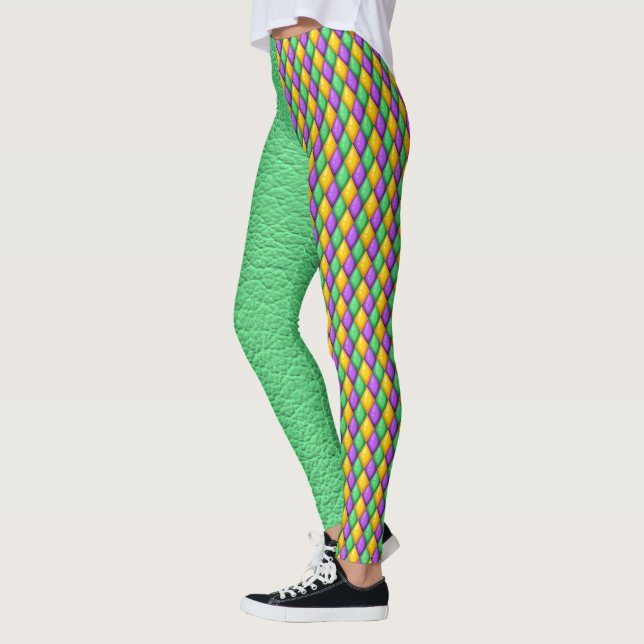 Mardi Gras 4 Diamonds Pop Mode Leggings (Links)