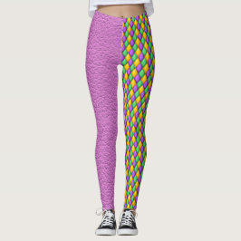 Mardi Gras 4 Diamonds Pop Mode Leggings