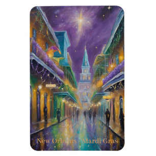 Mardi Gras 4 x 6 Text Memento Kühlschrank hinzufüg Magnet