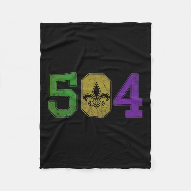 Mardi Gras 504 Nola Fleecedecke (Vorderseite)