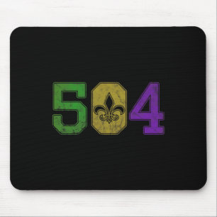 Mardi Gras 504 Nola Mousepad