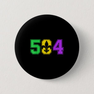 Mardi Gras 504 Nola New Orleans Louisiana La Button