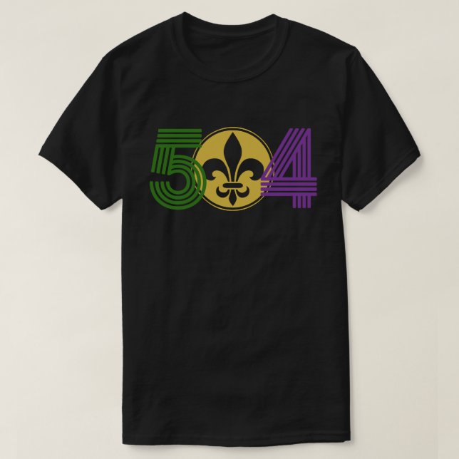 Mardi Gras 504 T-Shirt (Design vorne)