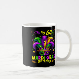 Mardi Gras 64. Geburtstag Fett Dienstag 64 Jahre a Kaffeetasse