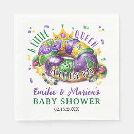 Mardi Gras A little Queen in on the way Serviette