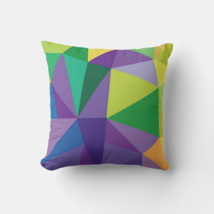 Mardi Gras Abstrakte Geometrische Kunst Kissen