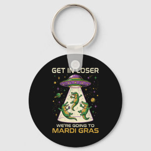 Mardi Gras Alligator Außerirdische Entführung Schlüsselanhänger