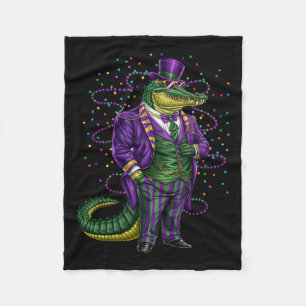 Mardi Gras Alligator Funny Mardi Gras Kostüme Männ Fleecedecke