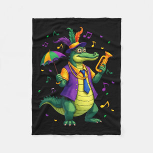 Mardi Gras Alligator Funny Mardi Gras Kostüme Männ Fleecedecke