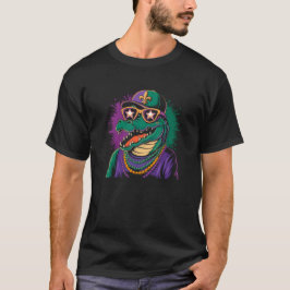 Mardi Gras Alligator Karneval Spaß T-Shirt