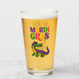 Mardi Gras Alligator, Mardi Gras Party Glas