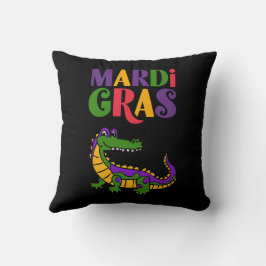 Mardi Gras Alligator, Mardi Gras Party Kissen