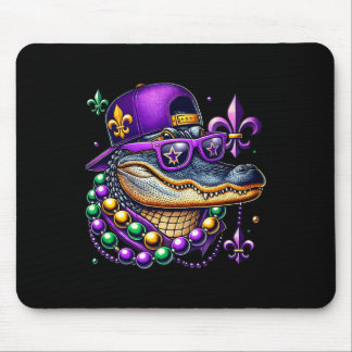 Mardi Gras Alligator Mardigator Crocodile Kids Boy Mousepad