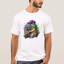 Mardi Gras Alligator Party Stimmung T-Shirt