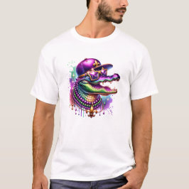 Mardi Gras-Alligator-Party-Stimmung T-Shirt