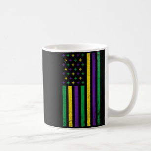 Mardi Gras Amerikanische Flagge Patriotischer Karn Kaffeetasse