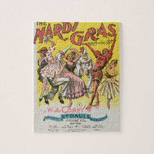 Mardi Gras Antiqu Gelbes Plakat