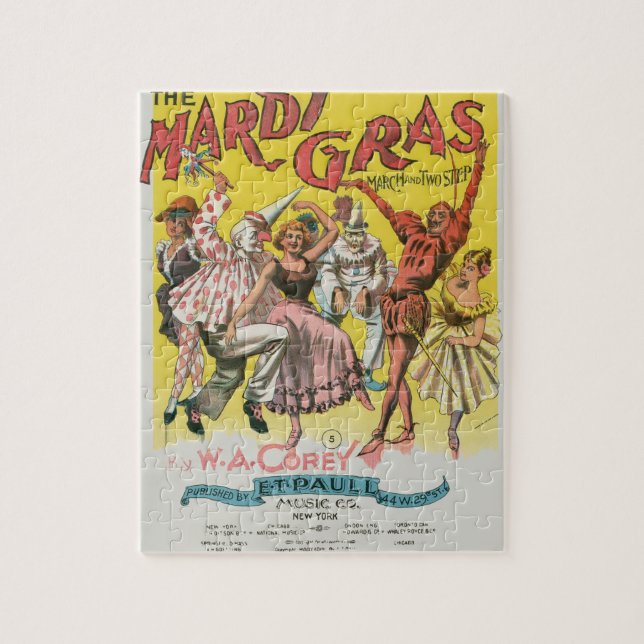 Mardi Gras Antique Yellow Poster (Vertikal)