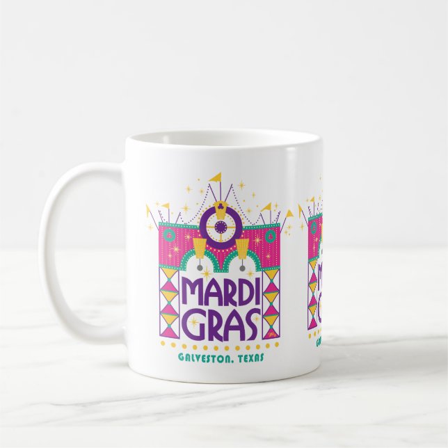 Mardi Gras Arch, Galveston, Texas Coffee Mug (Gauche)