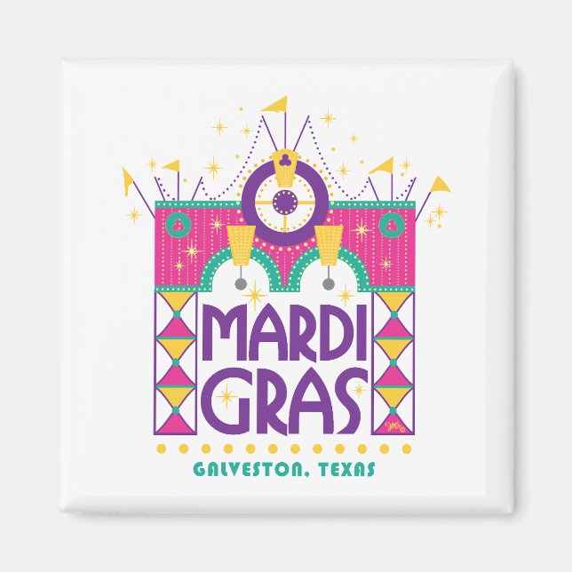 Mardi Gras Arch, Galveston, Texas Magnet (Vorne)
