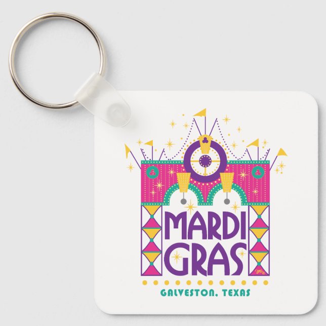 Mardi Gras Arch, Galveston, Texas Schlüsselanhänger (Vorderseite)