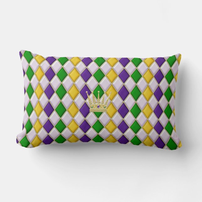 Mardi Gras Arlequin Motif 3 avec Coussins de couro (Recto)