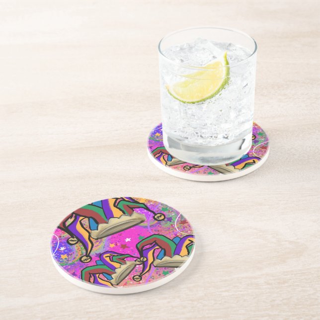 MARDI GRAS ART GETRÄNKEUNTERSETZER (Seite)