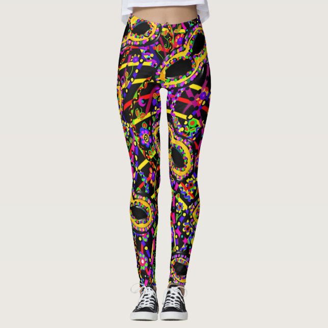 Mardi Gras Art Leggings (Vorderseite)