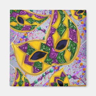 MARDI GRAS ART MAGNET
