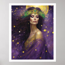 Mardi Gras Art Nuevo Lila Kleiderkrone
