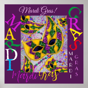 MARDI GRAS ART POSTER