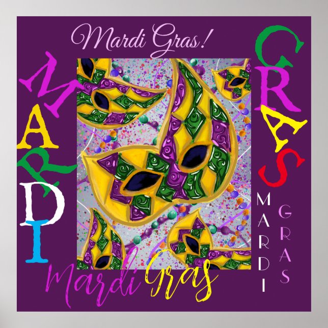MARDI GRAS ART POSTER (Vorne)