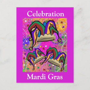 MARDI GRAS ART POSTKARTE