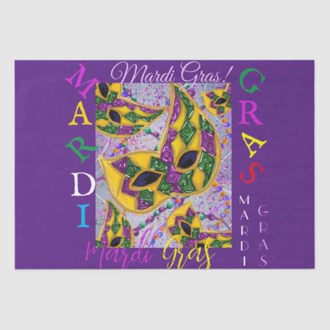 MARDI GRAS ART SEIDENPAPIER (Vorderseite)