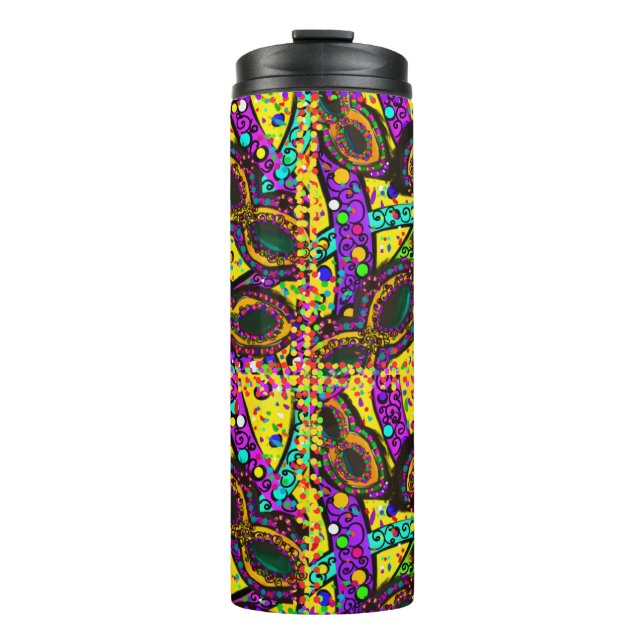 Mardi Gras Art Thermosbecher (Vorderseite)
