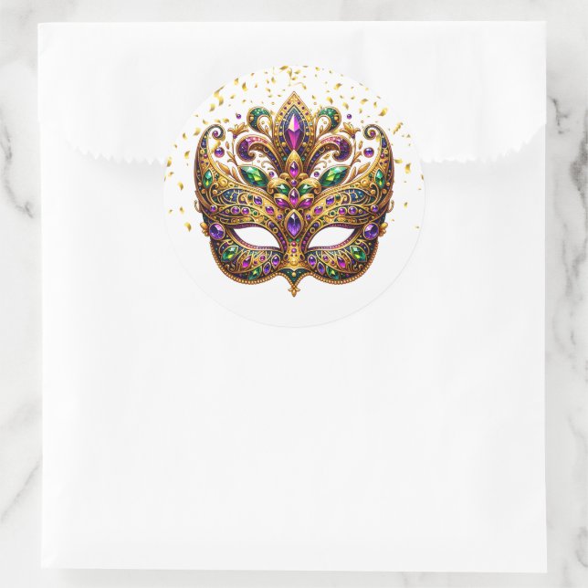 Mardi Gras Aufkleber (Tasche)