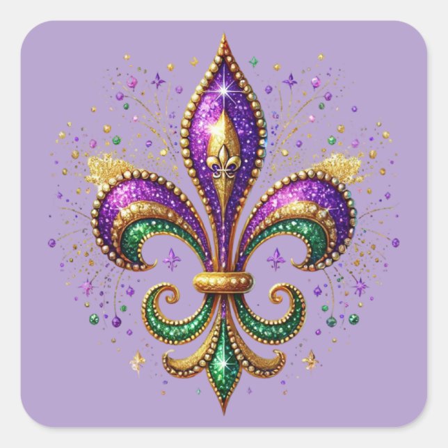 Mardi Gras Aufkleber (Vorderseite)