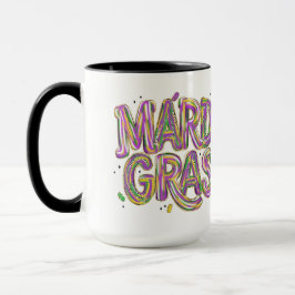 Mardi Gras Aufkleber – Farbiger Karneval Party Auf Tasse