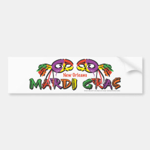 MARDI-GRAS AUTOAUFKLEBER