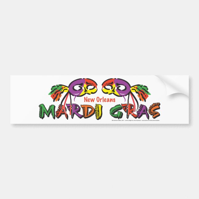 MARDI-GRAS AUTOAUFKLEBER (Vorne)