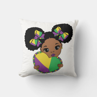 Mardi Gras Baby Girl Kissen
