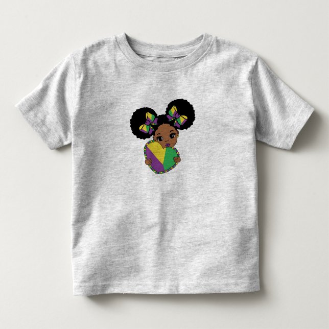 Mardi Gras Baby Girl Kleinkind T-shirt (Vorderseite)