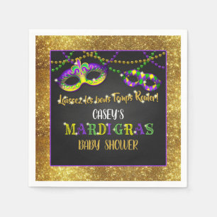 Mardi Gras Baby Shower Serviette